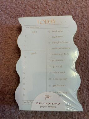 DesignWorks Ink White and Gold "Today" Daily Notepad
